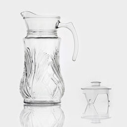 Кувшин «Лия», 1.6 л, 17×12.5×25.5 см, стекло, прозрачный