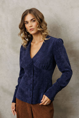 Блуза Gizart 15421 синий  фото 3