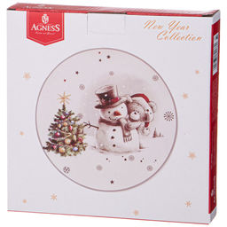 ТАРЕЛКА ЗАКУСОЧНАЯ AGNESS С НОВЫМ ГОДОМ! 21 СМ  фото 2