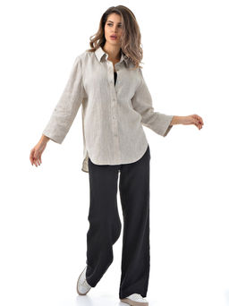 Рубашка  100% лён умягченный и варёный - А+б коллекция фото 2