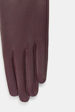 100% LEATHER LONG GLOVES - Zara фото 3