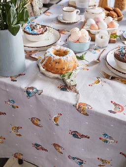 Скатерть пасхальная, Этель Chicken Ranch 220х147 см, 100% хлопок, репс 210 г/м2