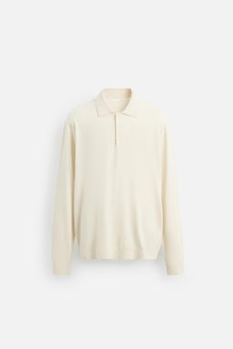COTTON - LYOCELL KNIT POLO SHIRT - Zara фото 15