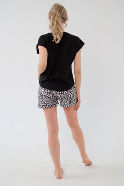 Пижама женская из футболки и шорт из кулирки Сафари белый - Амадэль фото 11