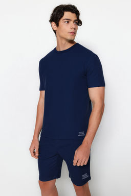 TRENDYOL MAN Mavi Regular Fit Waffle Sortlu Pijama Tak?m? TMNSS23PT00032 - Trendyolmilla фото 40