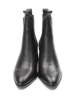 01-PCT161-1 BLACK Ботинки Челси демисезонные женские (натуральная кожа, байка) - Фабричный китай фото 11