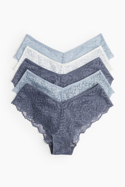 Pack de 5 bragas Hipster de encaje