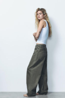 TRF MID-RISE BAGGY BALLOON JEANS - Zara фото 7