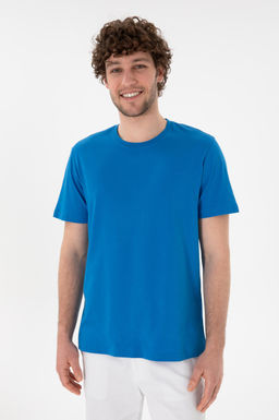 Erkek Regular Fit Bisiklet Yaka Kobalt Mavi Basic Ti__rt Sepette S_rpriz _ndirim - U.s. polo assn фото 2