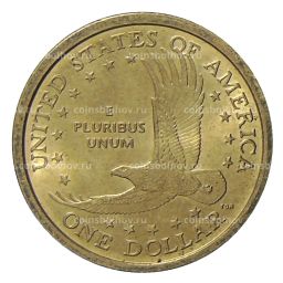 1 доллар 2000 года P США Сакагавея Парящий Орел