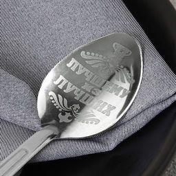 Цена за 2 шт. Ложка чайная с гравировкой Лучшему из лучших, h=14 см