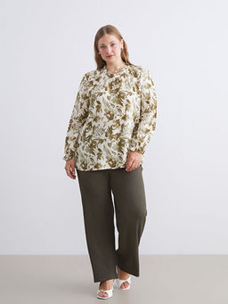 Ba?lamal? Yaka Desenli Bluz