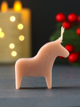 Свеча декоративная «Лошадка мини», 55×50 мм, бежевый