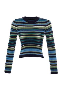 Lacivert Crop Triko Kazak TWOAW22KZ1114 - Trendyolmilla фото 8