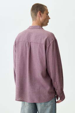 Camisa en mezcla de lino Relaxed Fit - H&m фото 6