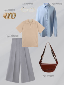 Футболка - поло женская MINAKU, размер 46-48 (L), интерлок, бежевая