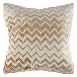 Наволочка декоративная 45х45см Гирвас, велсофт Volna набивной, тиснение зигзаг, полиэстер 100%, плотность 270г/м2, на молнии, на картоне, Домашняя мода (Россия)