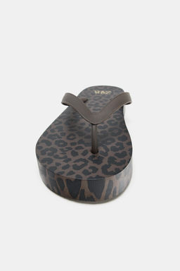 SANDALIA PLANA ESTAMPADA / Leopardo - Zara фото 3