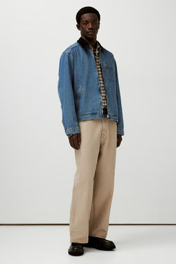 Cazadora denim con cuello de pana Regular Fit - H&m фото 2