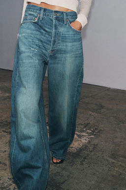 JEANS ZW COLLECTION RELAXED MID-WAIST - Zara фото 2