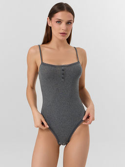 Боди женское серое