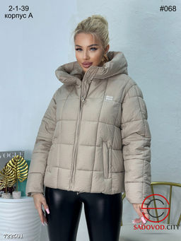 Женская стёганная осенняя куртка с капюшоном - Bruno фото 4