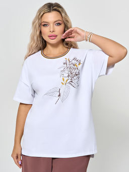 Футболка 0087-18 белый мрамор - Dora фото 18