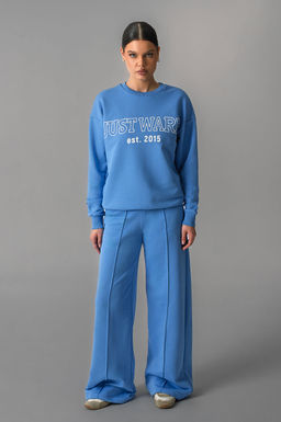 Арт.2524 Костюм с брюками женский 44-52 (5 шт) Цвет:верх-голубой,низ-голубой