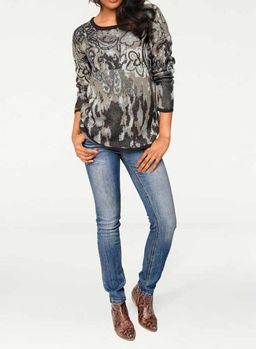 Пуловер, серо-синий - Patrizia dini фото 6