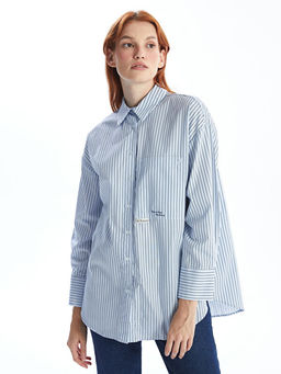 ?izgili Oversize Kad?n G?mlek Tunik