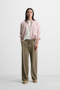RUSTIC TEXTURED WEAVE TROUSERS