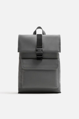 RUBBERISED BACKPACK WITH FLAP - Zara фото 12