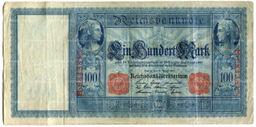 Банкнота 100 марок 1910 года Германия