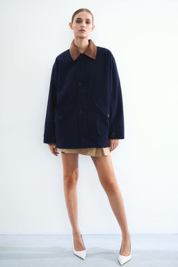 Chaqueta oversize de lona
