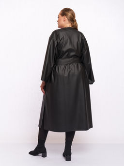 Кардиган кожаный KA05109BLK01