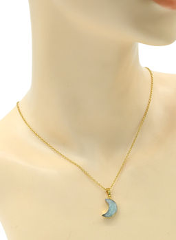 Кулон на цепочке с амазонитом Месяц 11*19мм, 45см - Радуга камня фото 2