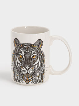 Кружка, 500 мл, фарфор N, белая, Тигр, Wild