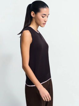 Вязаный жилет из вискозы / Zarina фото 3