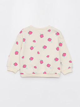 Bisiklet Yaka Desenli K?z Bebek Sweatshirt - Waikiki фото 2