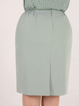 Юбка из хлопка и вискозы летняя больших размеров - Almond фото 5