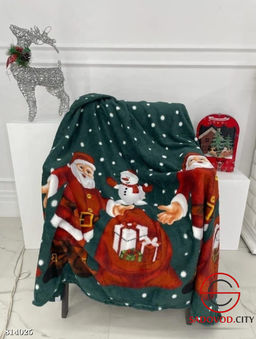 Плед новогодний с рисунком