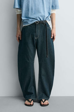 JEANS RELAXED BARREL FIT / ?ndigo - Zara фото 6