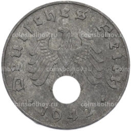 Монета 1 рейхспфенниг 1942 года B Германия