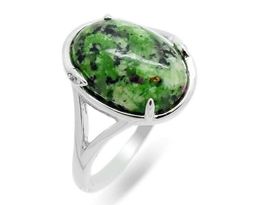 Кольцо из серебра цоизит, МЦВА175