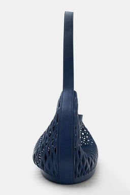 BOLSO PIEL TROQUELADO / Azul Marino - Zara фото 6