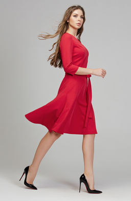 Романтичное платье малиновый - Donna saggia фото 4