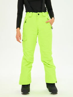 Брюки зимние женские / сноубордические Alpha Endless Симфония склона_YEL Желто-зеленый  фото 15
