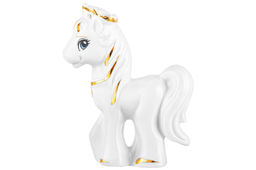 Фигурка декоративная 7*2,5*8,5 см Пони с короной белая с золотом, фарфор - Elan gallery фото 4