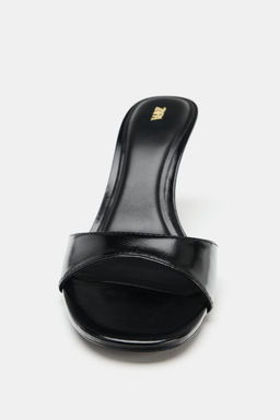 SANDALIA TAC?N LAMINADO / Negro - Zara фото 4