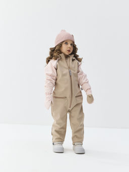Комбинезон Softshell Колор-блок Зефир с варежками 0+